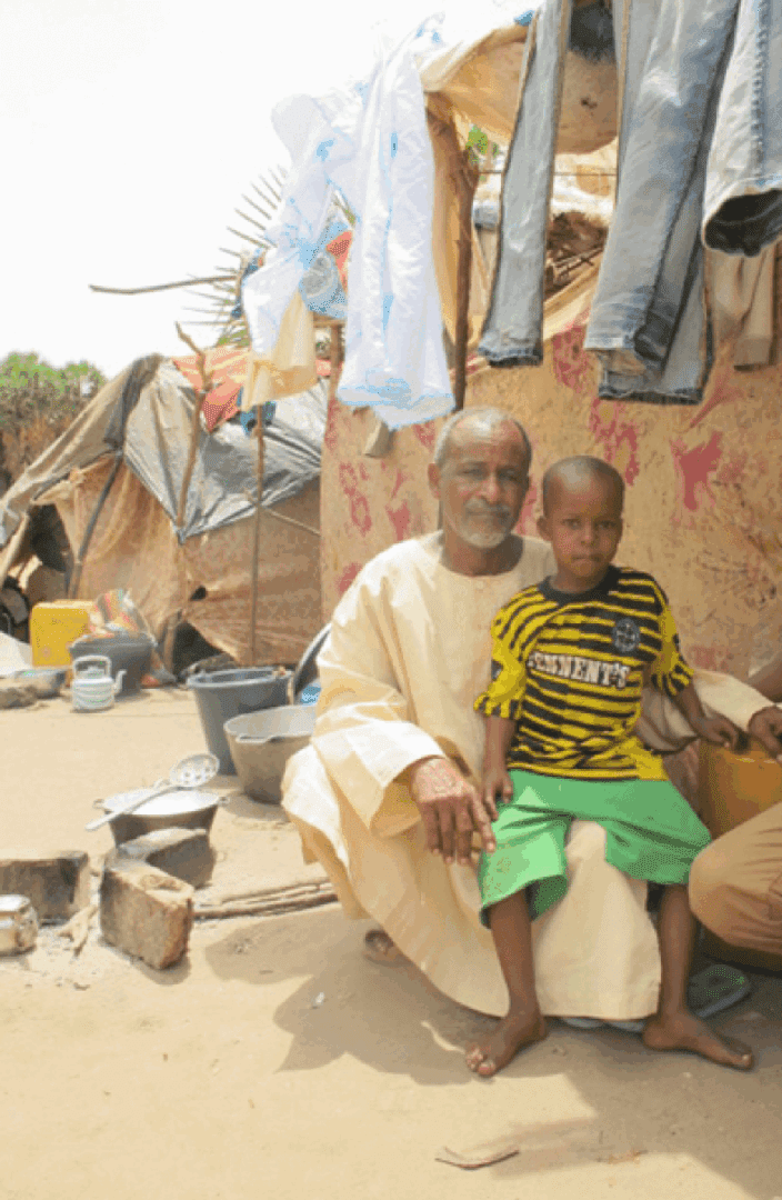 Ibrahim and his son in CAR